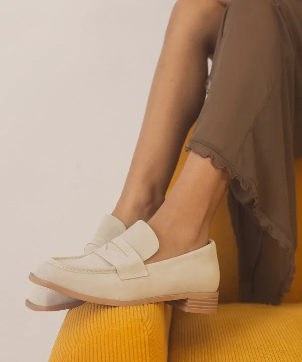 Square Toe Penny Loafers
