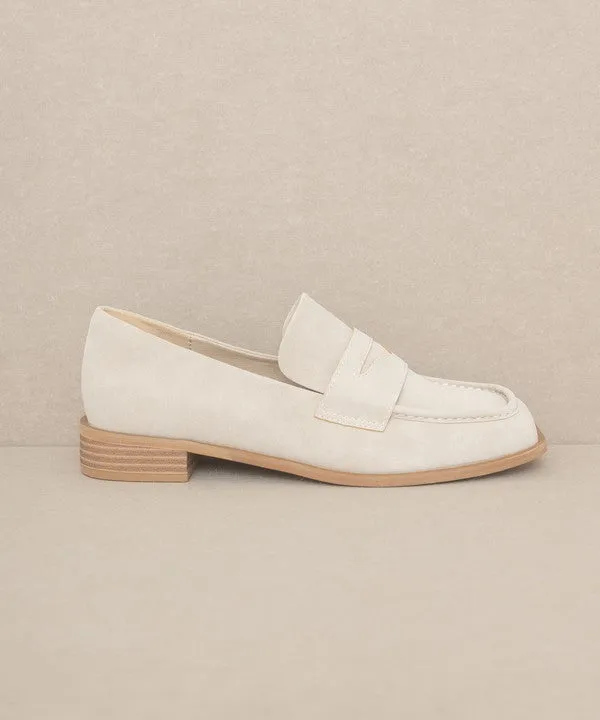 Square Toe Penny Loafers