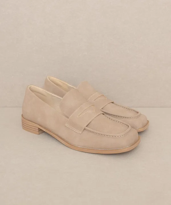 Square Toe Penny Loafers