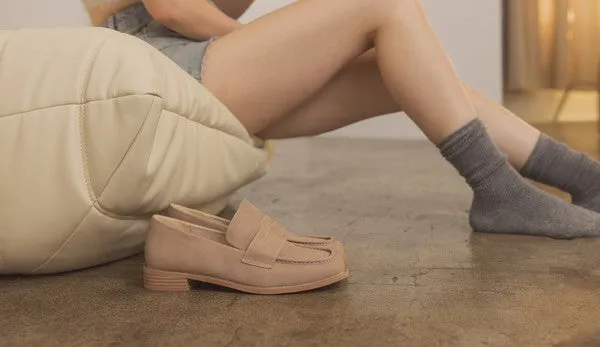 Square Toe Penny Loafers