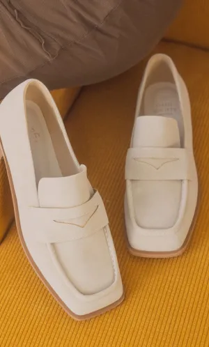 Square Toe Penny Loafers