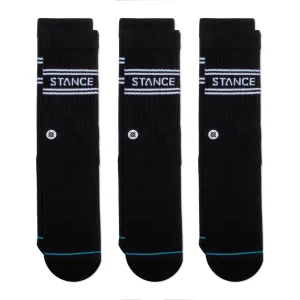 STANCE BASIC CREW BLACK 3 PACK (US 6-8.5)
