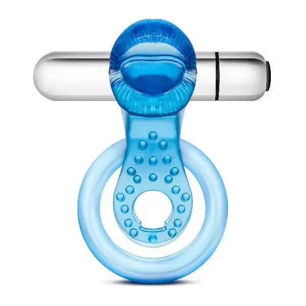 Stay Hard 10 Function Vibrating Tongue Ring Blue