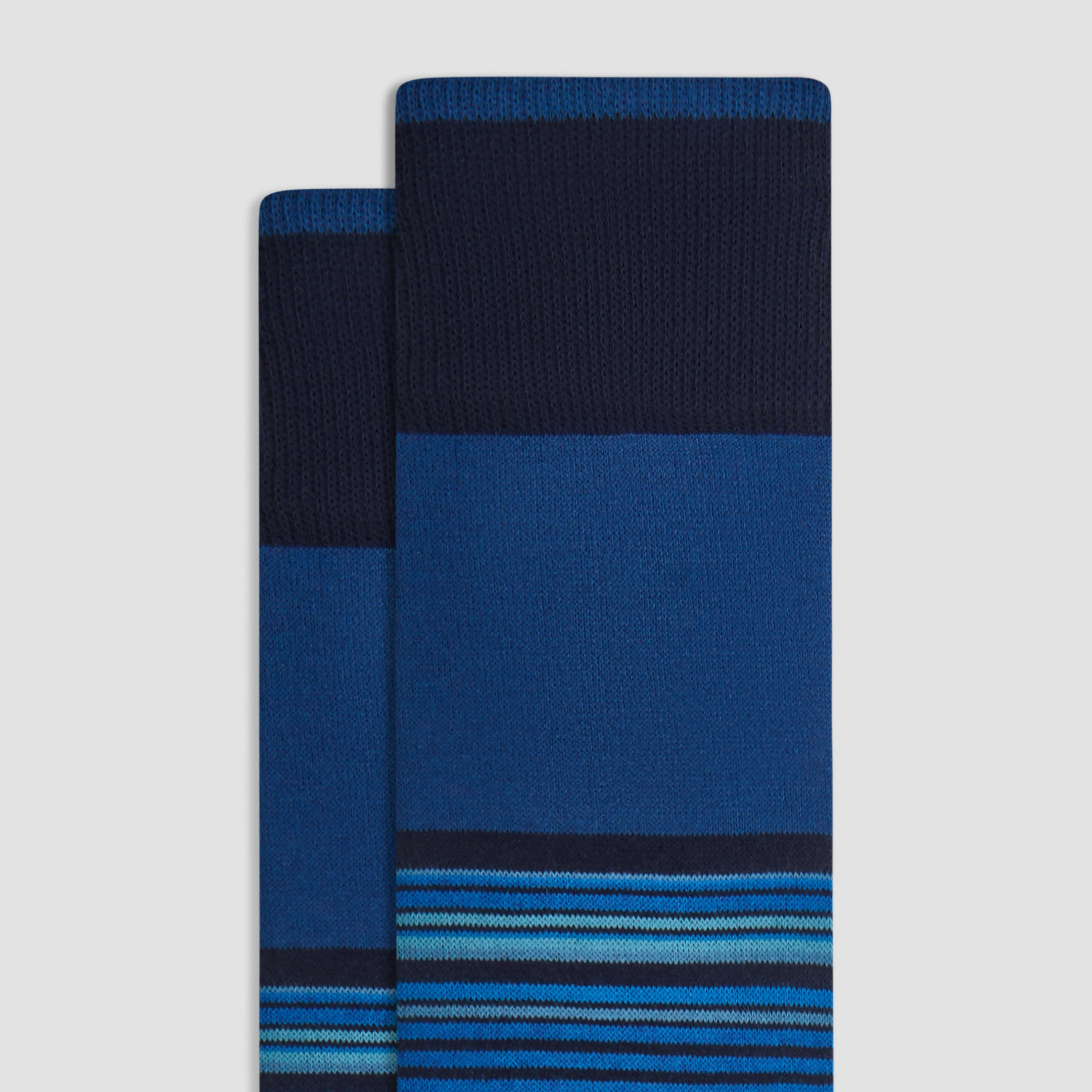 Striped Cashmere Mid-Calf Socks
