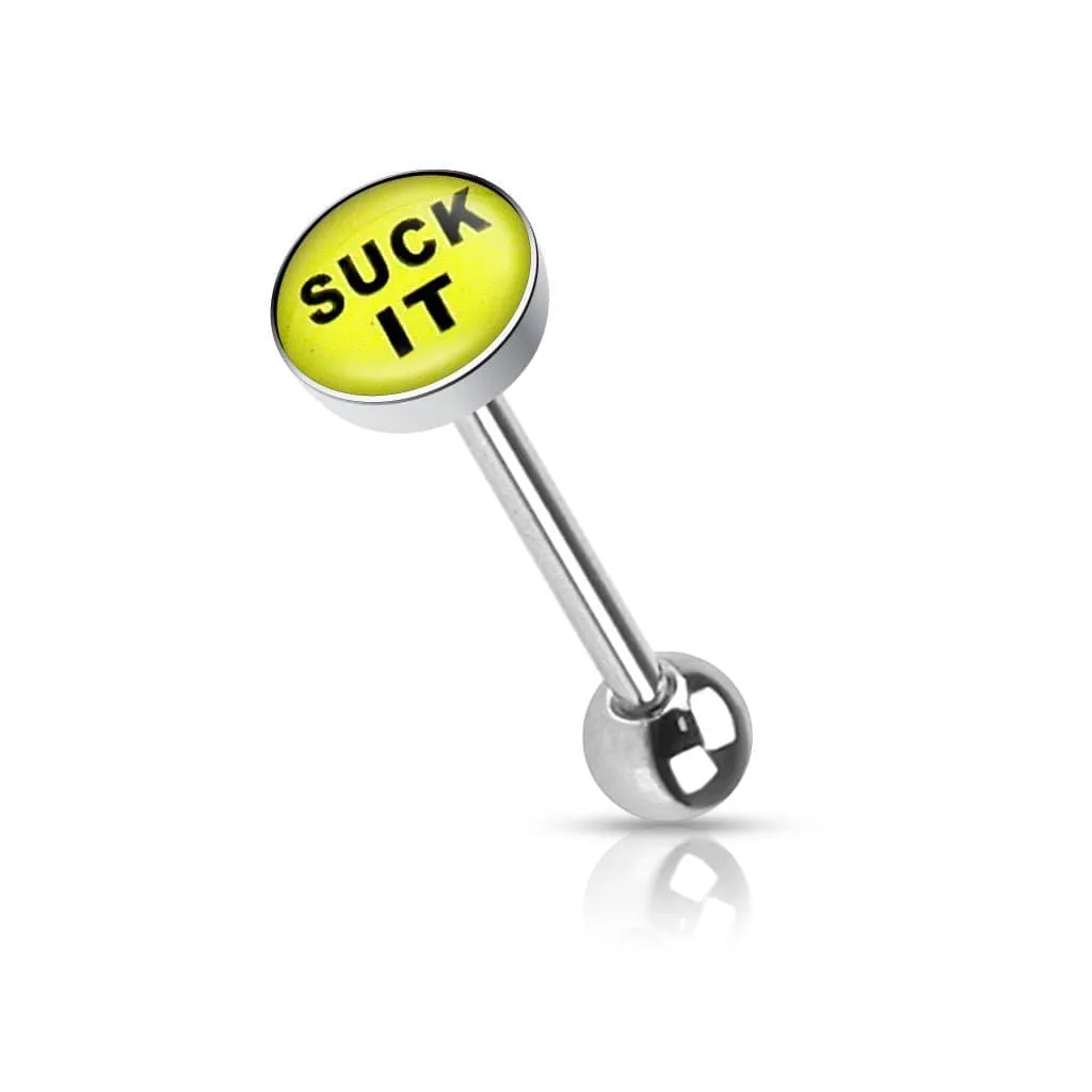 SUCK IT Tongue Barbell