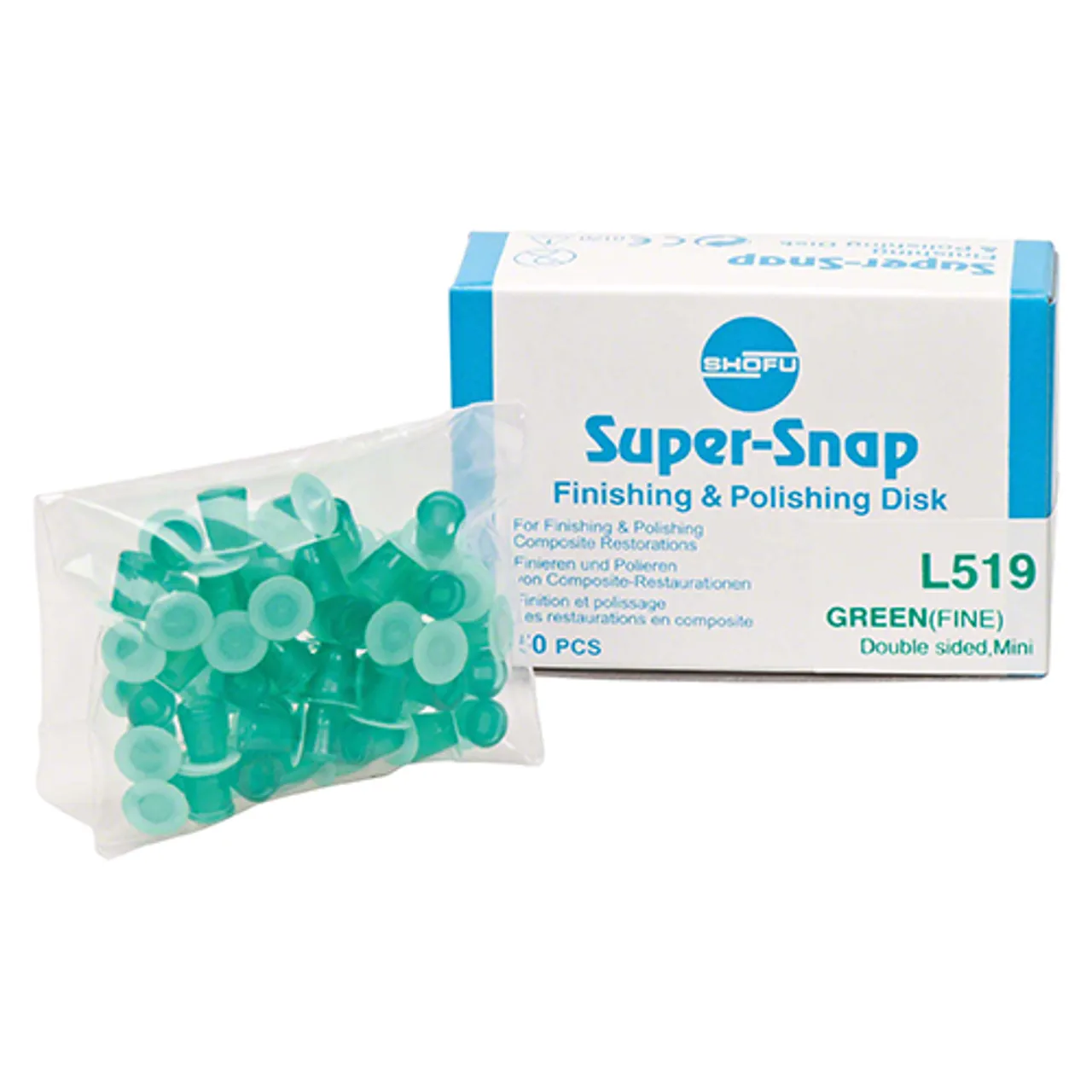 Super-Snap, Green, Fine, 50/pk