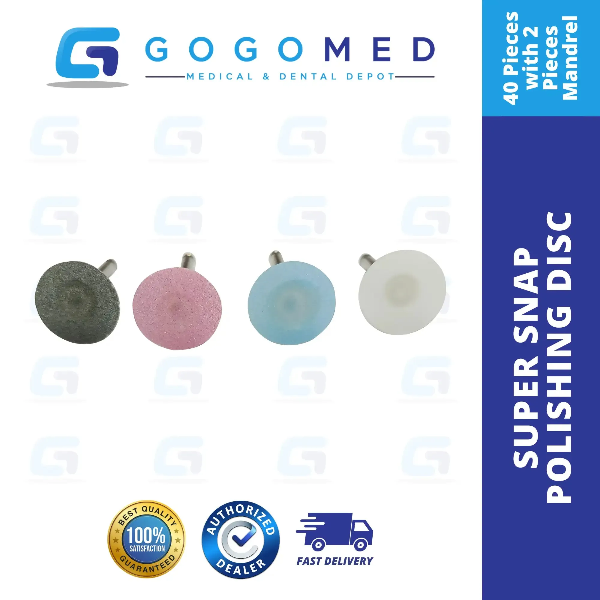 Super Snap Polishing Disc 40pcs with free 2pcs Mandrel