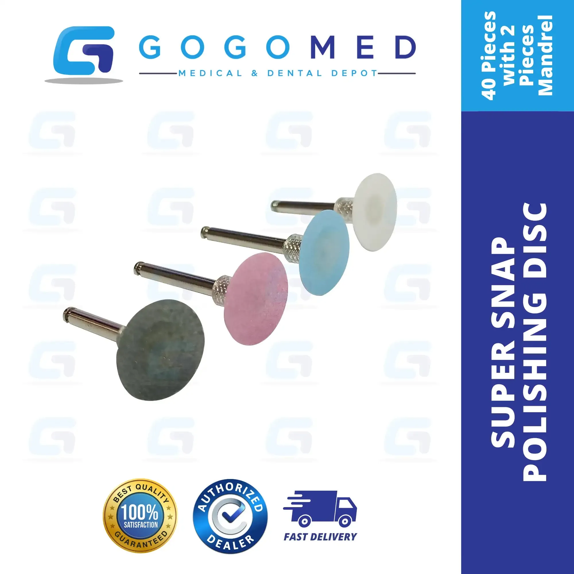 Super Snap Polishing Disc 40pcs with free 2pcs Mandrel