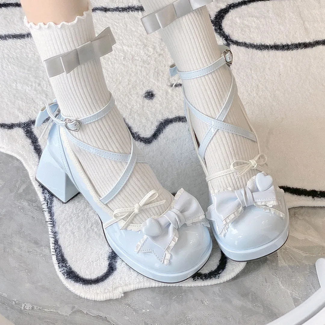 Sweet Bow Heels Shoes
