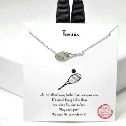 Tennis Racquet Necklace