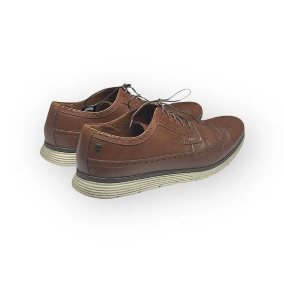 Timberland ✪ Brogue Oxford Wingtip Edgy Leather Lace Up Shoes ✪ Dark Brown 12D