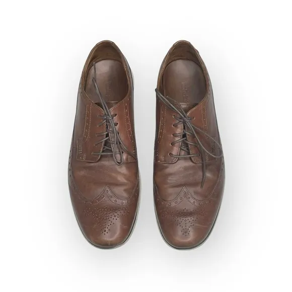 Timberland ✪ Brogue Oxford Wingtip Edgy Leather Lace Up Shoes ✪ Dark Brown 12D