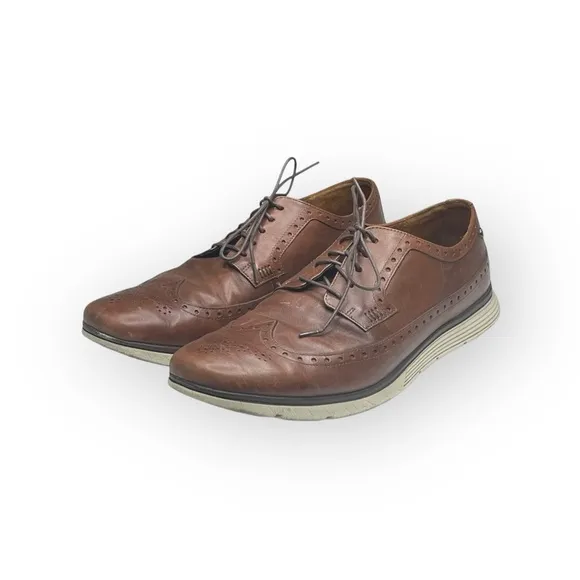 Timberland ✪ Brogue Oxford Wingtip Edgy Leather Lace Up Shoes ✪ Dark Brown 12D