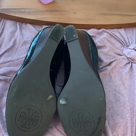 Tory Burch Caroline midwedge ‎ heels. Worn a few times. 275 retail