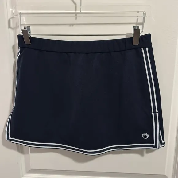 Tory Sport Tech Pique Tennis Skirt. Navy.  Size Medium.