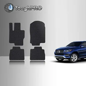 TOUGHPRO Floor Mat Accessories Set (Front Row   2nd Row) Compatible with Mercedes-Benz GLE350, GLE450, GLE580 - All Weather - Heavy Duty - (Made in USA) - Black Rubber - 2020, 2021