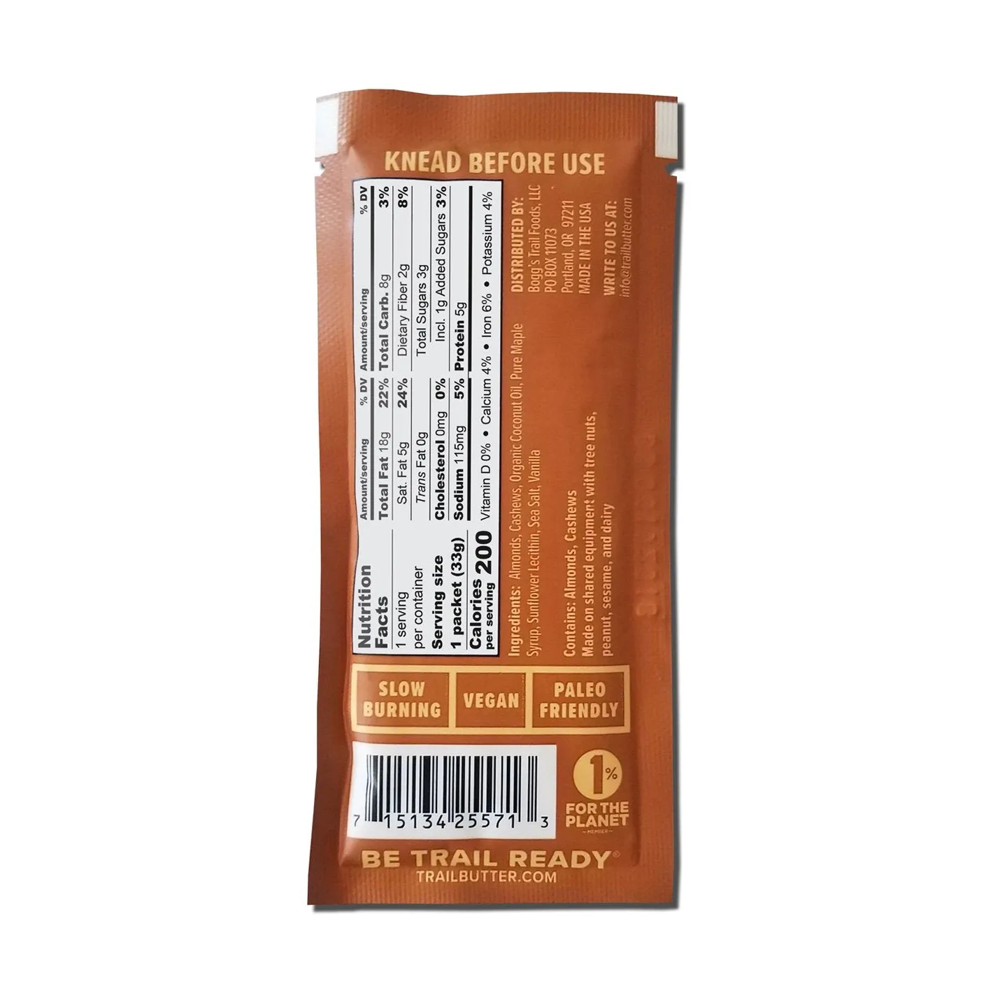 TRAIL BUTTER - Maple Syrup & Sea Salt Nut Butter Blend (4pk)