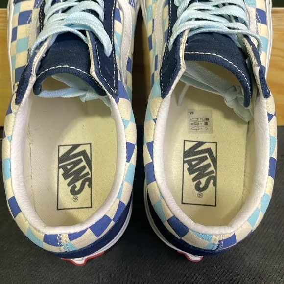 Vans Old Skool checker board Navy Blue/Baby Blue 🔥🔥