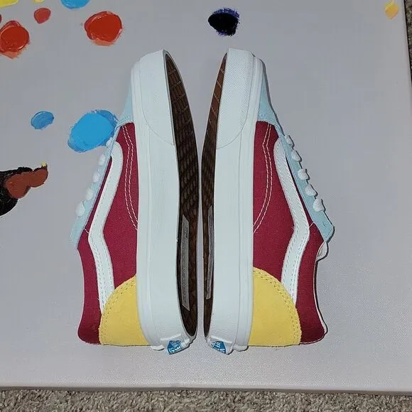 Vans Old Skool Classic Retro Rainbow Multi Color Skate Shoes Size 13