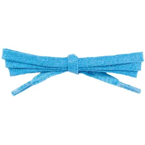 Waxed Cotton 1/4" Flat Dress Laces 12 Pack - Neon Blue (12 Pair Pack) Shoelaces