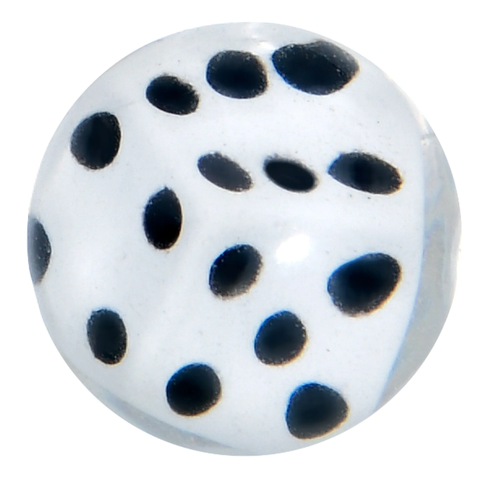 White Dice Barbell Tongue Ring