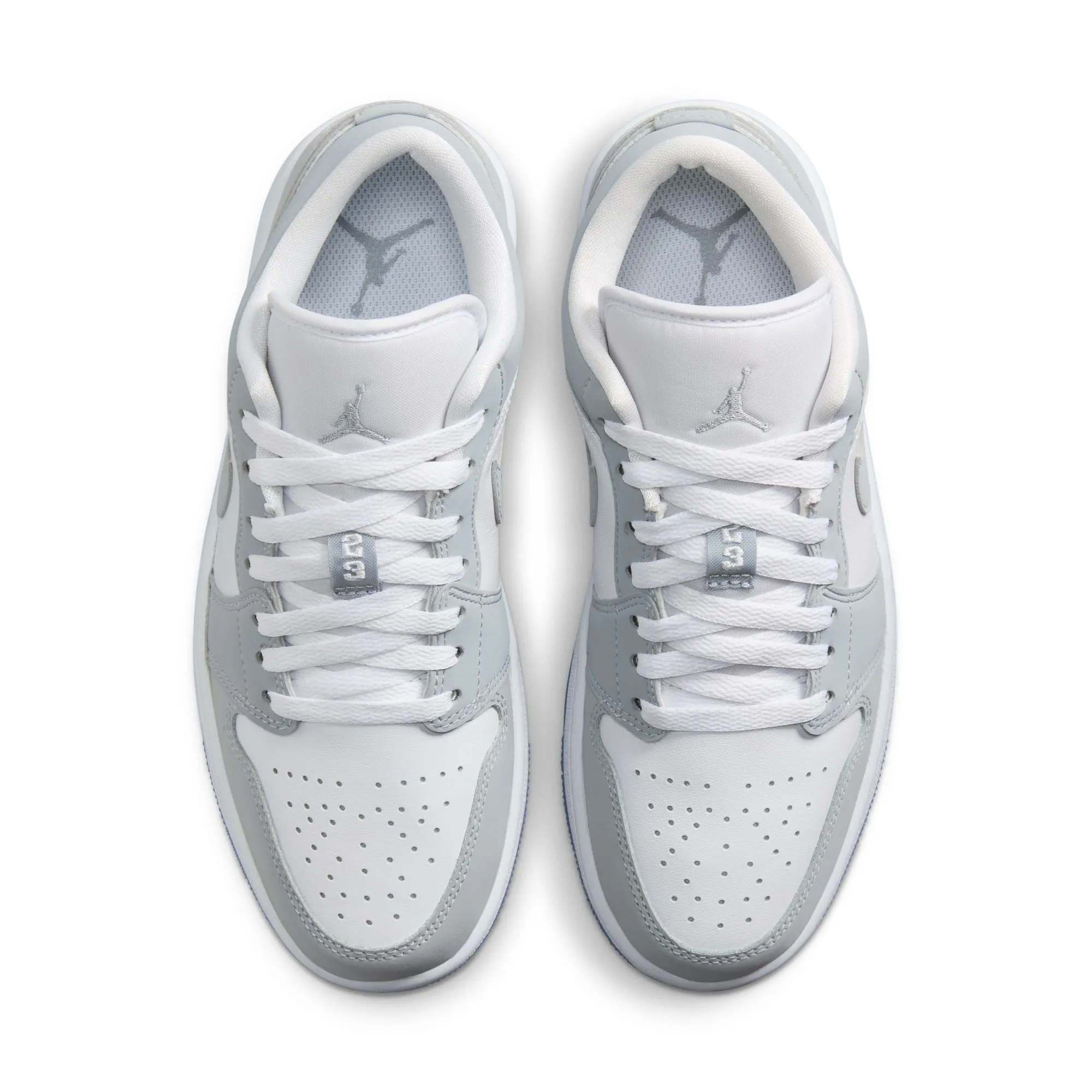 WOMENS AIR JORDAN 1 LOW DC0774-105 "WOLF GREY" - WHITE/WOLF GREY/ALUMINUM