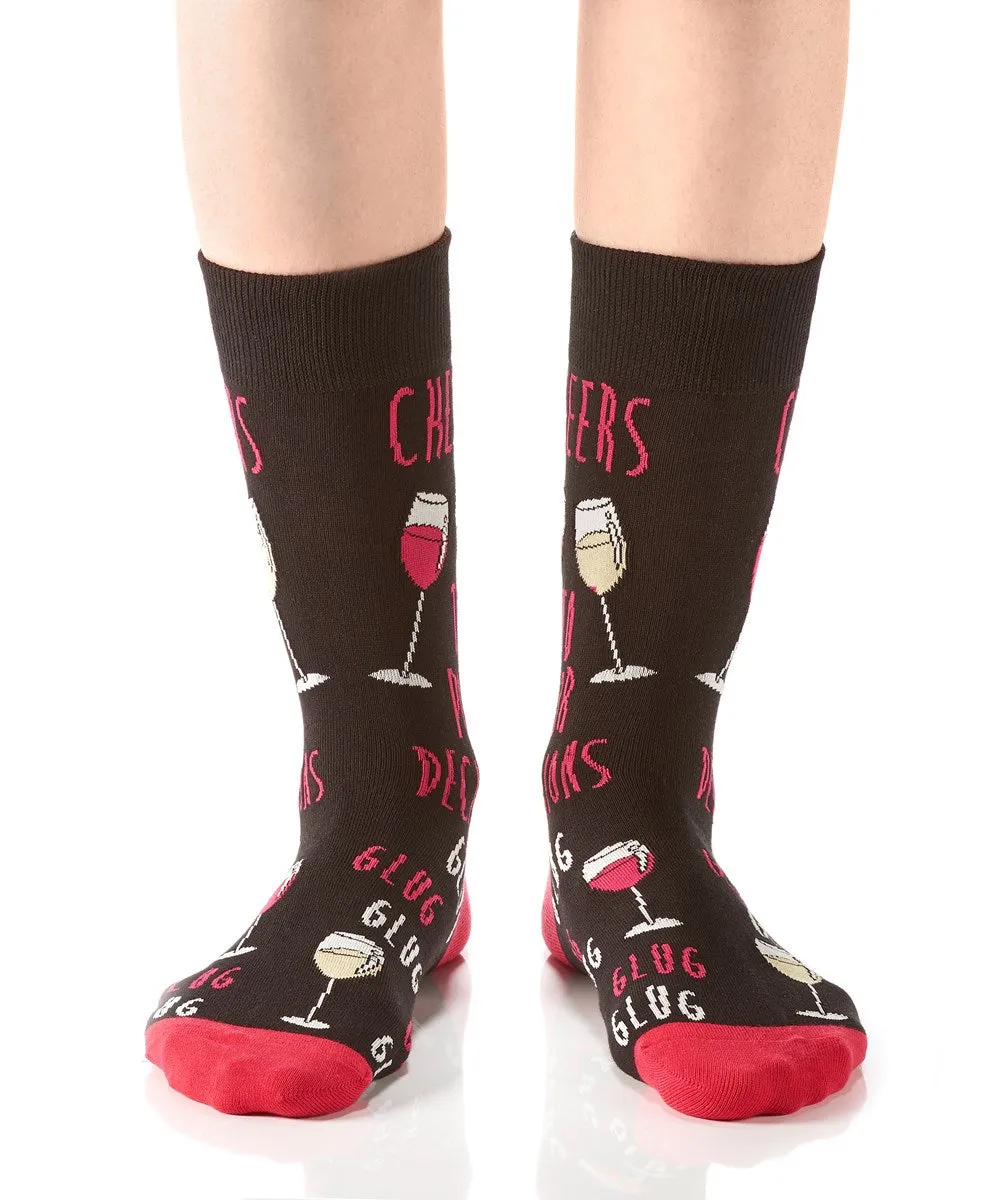 Women's Crew Sock, Pour Decisions