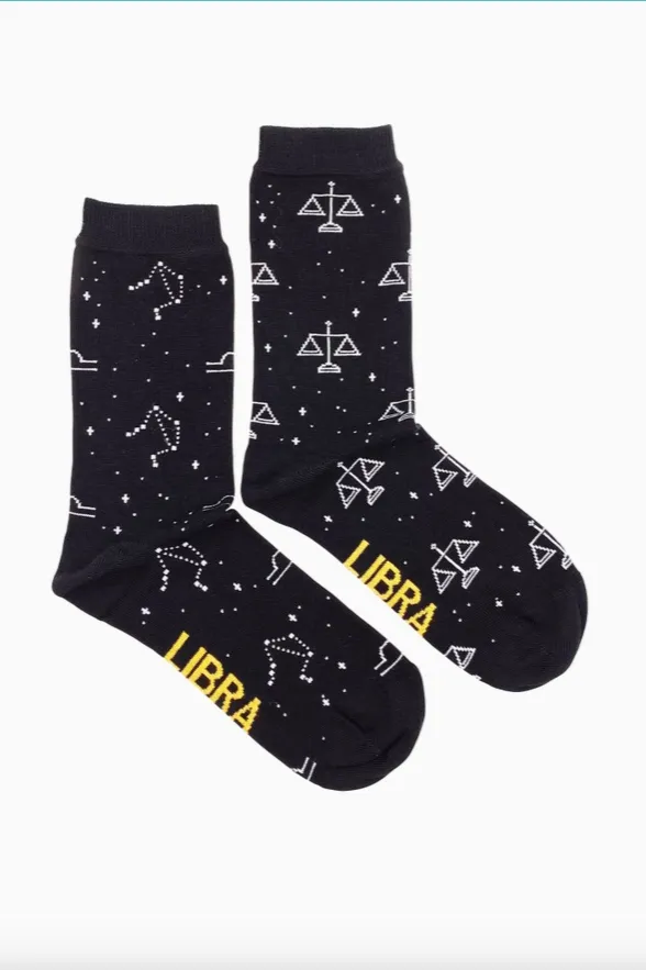 Womens Zodiac Mismatched Socks | Libra