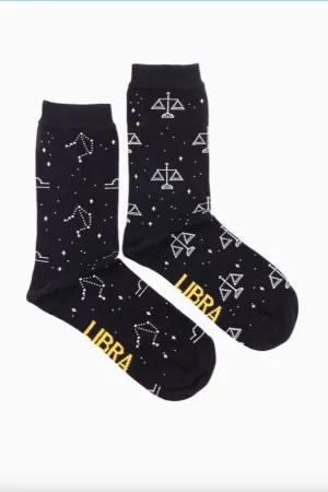 Womens Zodiac Mismatched Socks | Libra