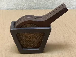 Wooden Tennis Racquet Coasters, Set of Six