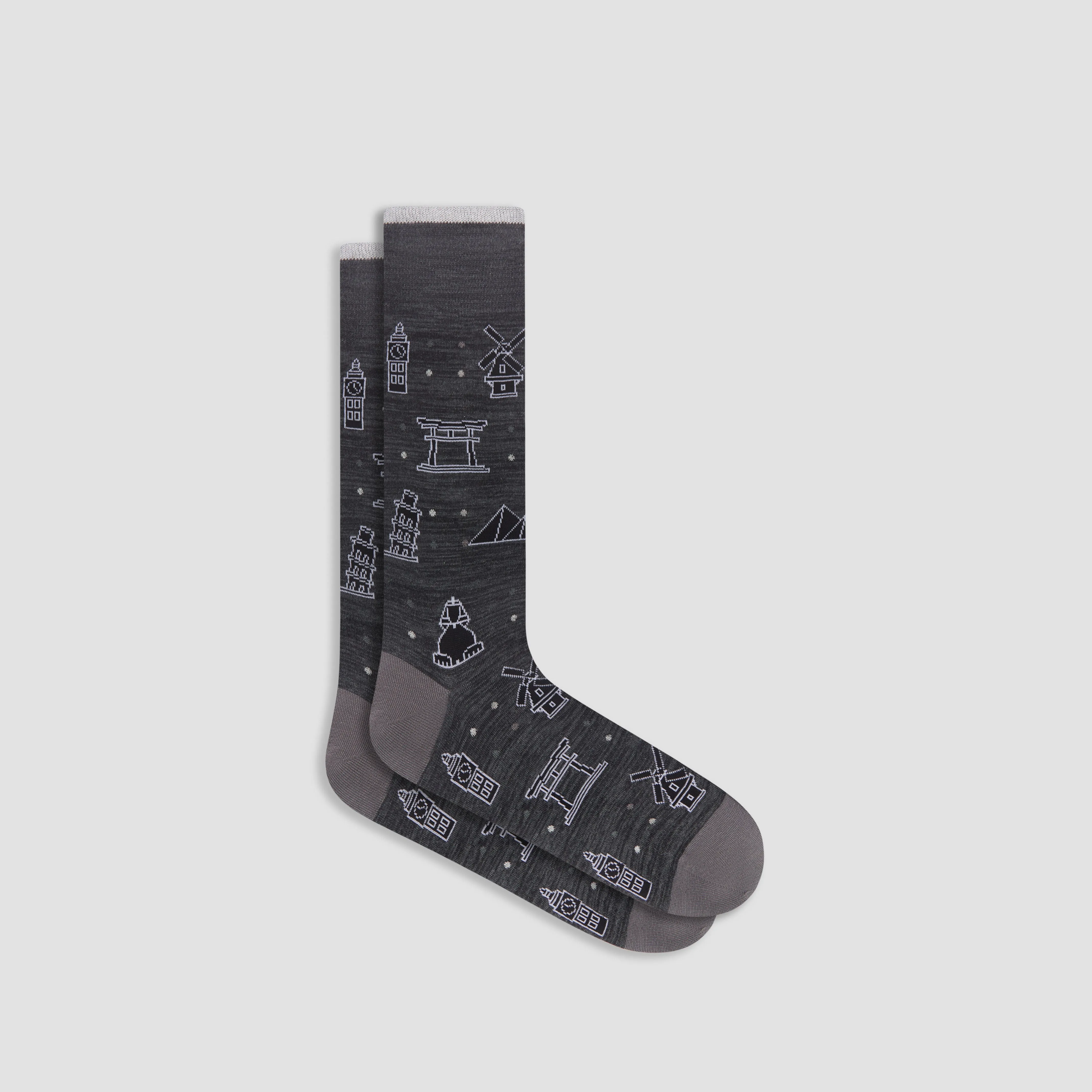 World Landmarks Mid-Calf Socks