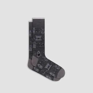 World Landmarks Mid-Calf Socks