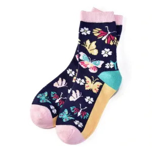 Yo Sox™  Kids Socks (Girls / 7-10 Years), Butterfly Kisses